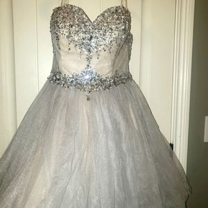Silver Homecoming Dress